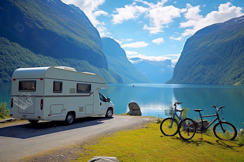 户外假期琥珀房车自然风光摄影,高清,摄影图,摄影图片,图片大全,摄影图免费下载